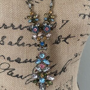 Joan Rivers Classics Collection Y-Drop Cluster Rhinestone Statement Necklace